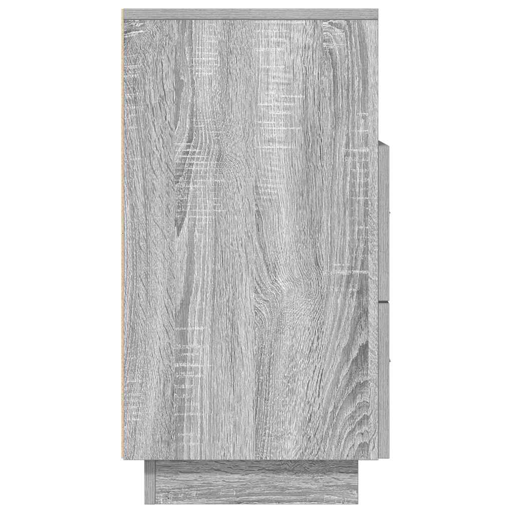 vidaXL Nachttisch mit 2 Schubladen Grau Sonoma 36x36x68 cm