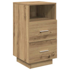 vidaXL Nachttisch mit 2 Schubladen Artisan-Eiche 36x36x68 cm