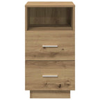 vidaXL Nachttisch mit 2 Schubladen Artisan-Eiche 36x36x68 cm