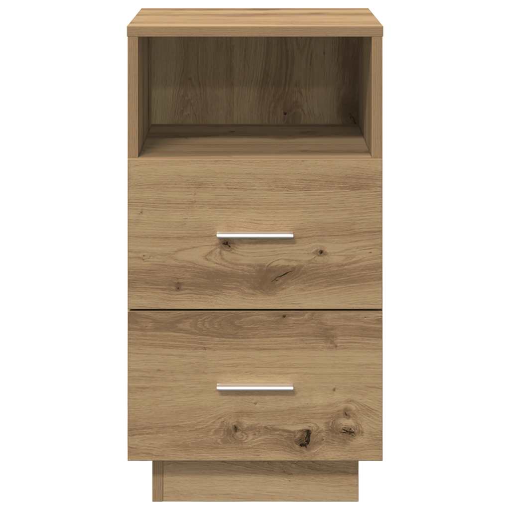 vidaXL Nachttisch mit 2 Schubladen Artisan-Eiche 36x36x68 cm