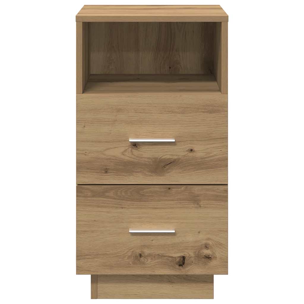 vidaXL Nachttische 2 Stk. mit 2 Schubladen Artisan-Eiche 36x36x68 cm