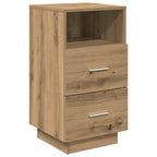 vidaXL Nachttische 2 Stk. mit 2 Schubladen Artisan-Eiche 36x36x68 cm