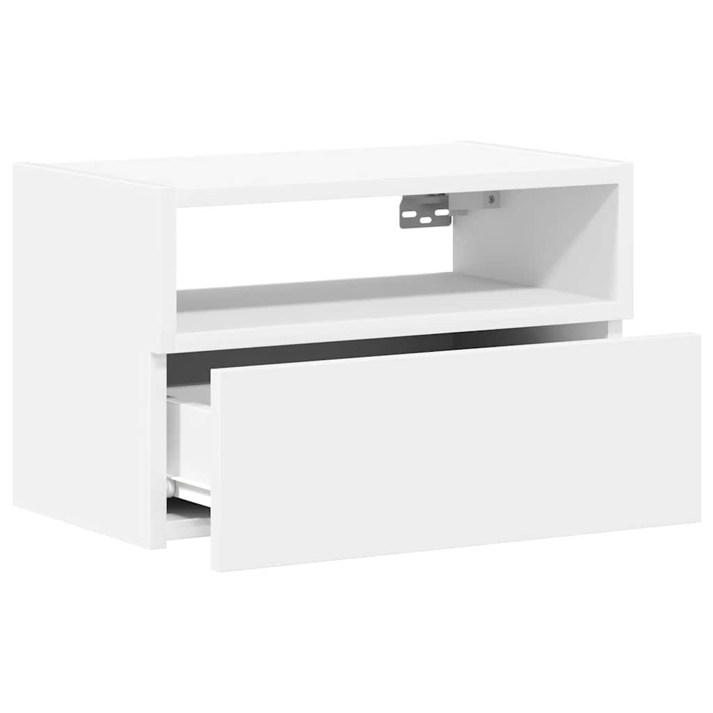 vidaXL Wand-Nachttisch Weiß 45x26x28,5 cm