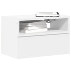 vidaXL Wand-Nachttisch Weiß 45x26x28,5 cm