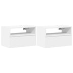 vidaXL Wand-Nachttische 2 Stk. Weiß 45x26x28,5 cm