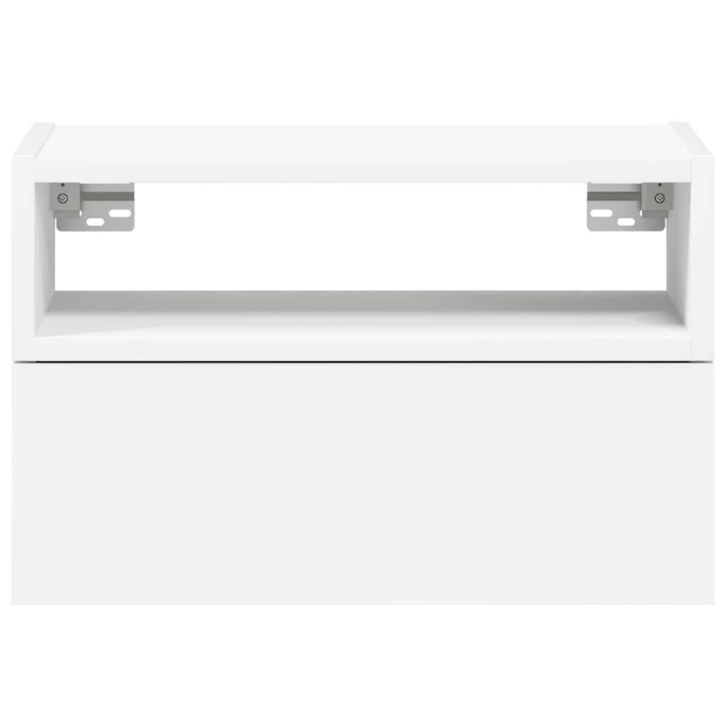vidaXL Wand-Nachttische 2 Stk. Weiß 45x26x28,5 cm