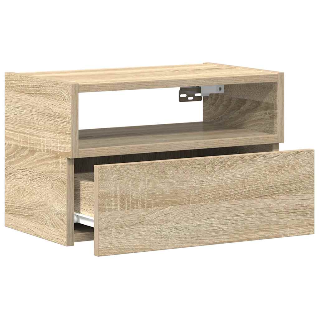 vidaXL Wand-Nachttisch Sonoma-Eiche 45x26x28,5 cm