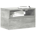 vidaXL Wand-Nachttisch Betongrau 45x26x28,5 cm