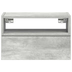 vidaXL Wand-Nachttische 2 Stk. Betongrau 45x26x28,5 cm