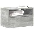 vidaXL Wand-Nachttische 2 Stk. Betongrau 45x26x28,5 cm