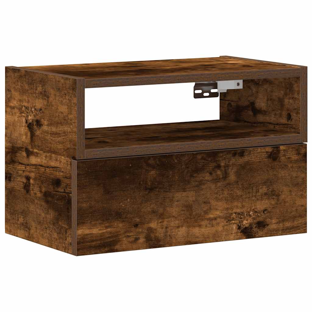 vidaXL Wand-Nachttisch Räuchereiche 45x26x28,5 cm