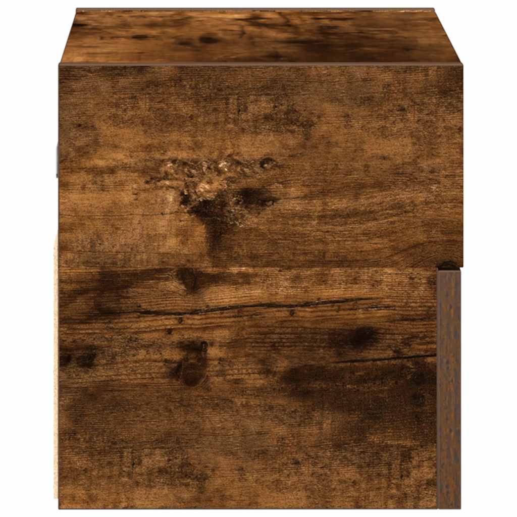 vidaXL Wand-Nachttische 2 Stk. Räuchereiche 45x26x28,5 cm