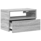 vidaXL Wand-Nachttische 2 Stk. Grau Sonoma 45x26x28,5 cm