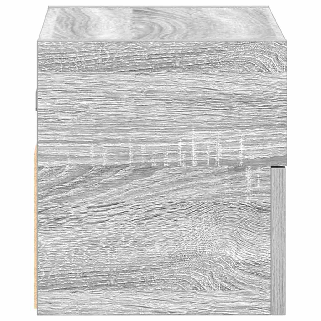 vidaXL Wand-Nachttische 2 Stk. Grau Sonoma 45x26x28,5 cm