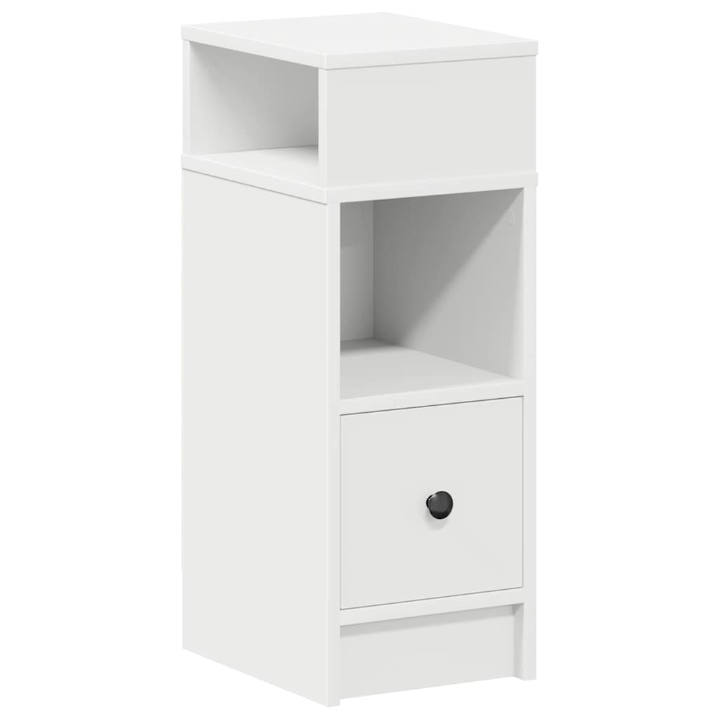 vidaXL Nachttisch mit Schublade Weiß 25x31x66 cm