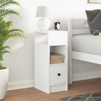 vidaXL Nachttisch mit Schublade Weiß 25x31x66 cm