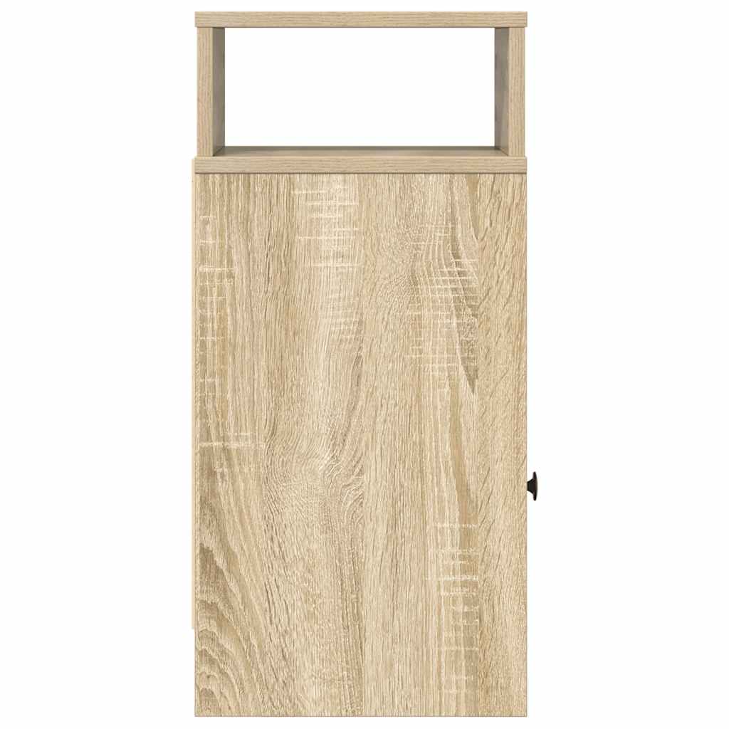 vidaXL Nachttische 2 Stk. mit Schublade Sonoma-Eiche 25x31x66 cm