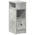 vidaXL Nachttisch mit Schublade Betongrau 25x31x66 cm