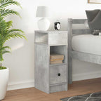 vidaXL Nachttisch mit Schublade Betongrau 25x31x66 cm