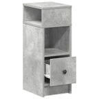 vidaXL Nachttische 2 Stk. mit Schublade Betongrau 25x31x66 cm