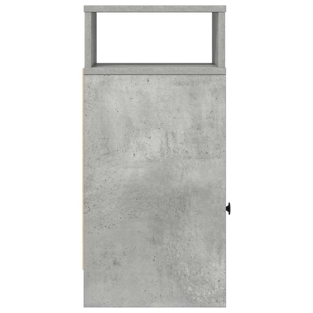 vidaXL Nachttische 2 Stk. mit Schublade Betongrau 25x31x66 cm