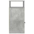vidaXL Nachttische 2 Stk. mit Schublade Betongrau 25x31x66 cm