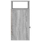 vidaXL Nachttisch mit Schublade Grau Sonoma 25x31x66 cm
