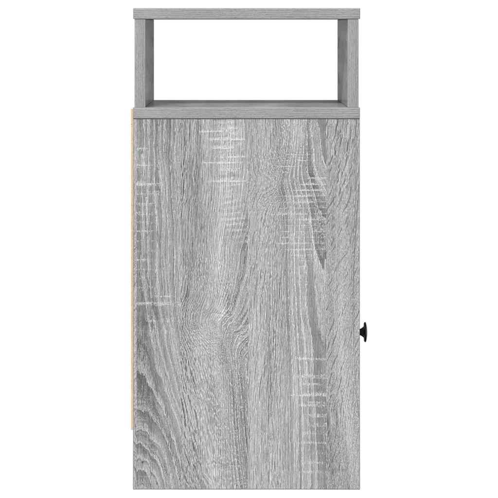 vidaXL Nachttisch mit Schublade Grau Sonoma 25x31x66 cm