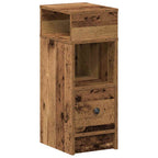 vidaXL Nachttische 2 Stk. mit Schublade Altholz-Optik 25x31x66 cm
