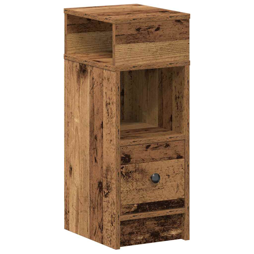 vidaXL Nachttische 2 Stk. mit Schublade Altholz-Optik 25x31x66 cm