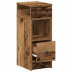 vidaXL Nachttische 2 Stk. mit Schublade Altholz-Optik 25x31x66 cm
