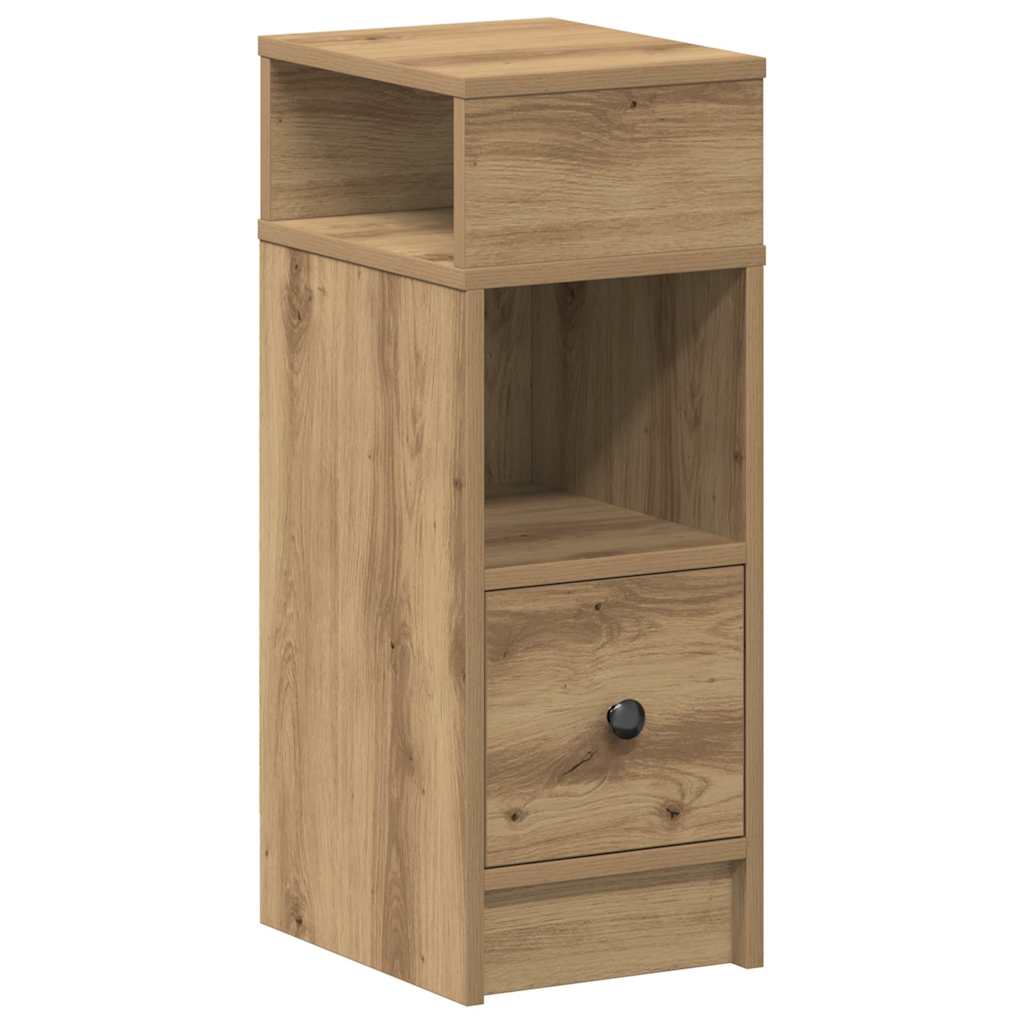 vidaXL Nachttisch mit Schublade Artisan-Eiche 25x31x66 cm