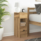 vidaXL Nachttisch mit Schublade Artisan-Eiche 25x31x66 cm