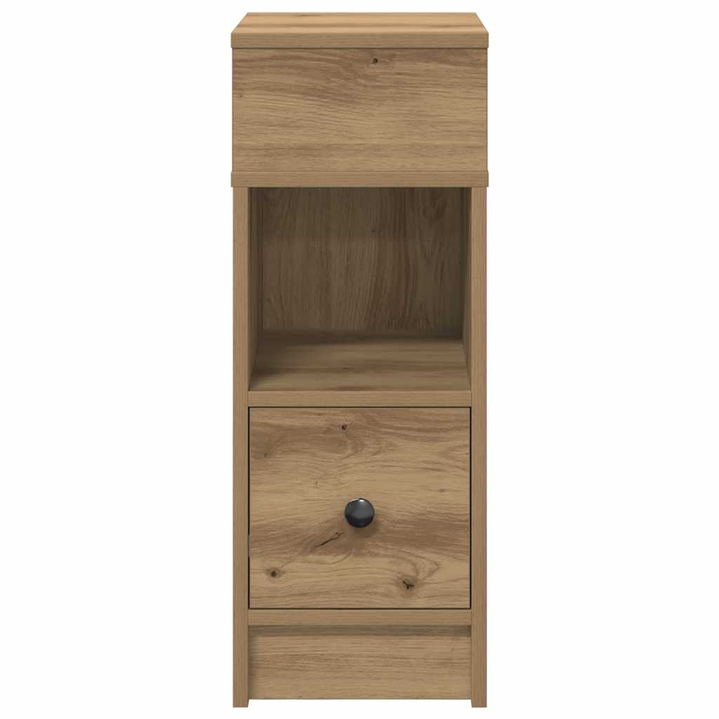 vidaXL Nachttisch mit Schublade Artisan-Eiche 25x31x66 cm