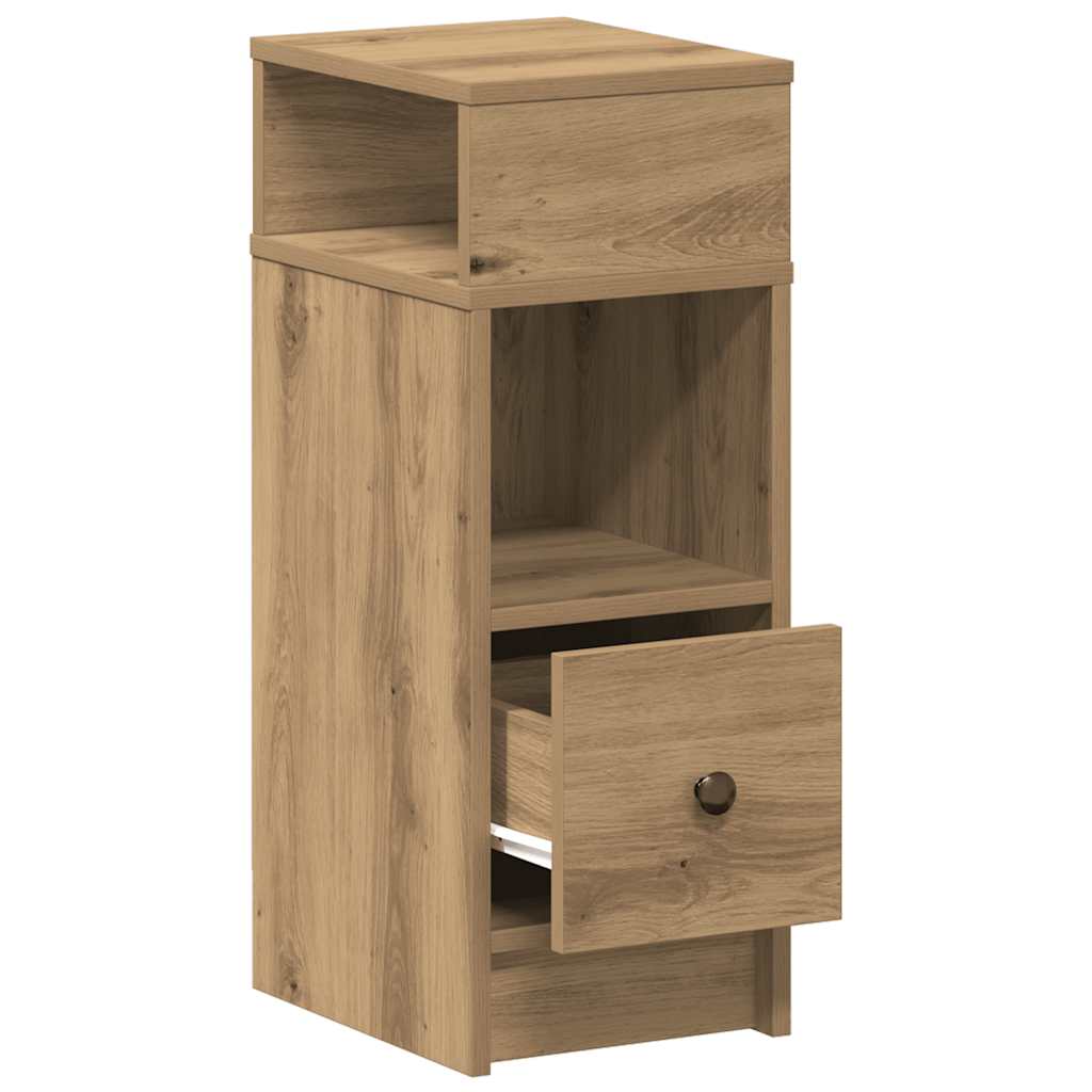 vidaXL Nachttisch mit Schublade Artisan-Eiche 25x31x66 cm