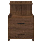 vidaXL Nachttische 2 Stk. mit 2 Schubladen Braun Eichen-Optik 40x36,5x62 cm