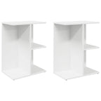 vidaXL Nachttische 2 Stk. Weiß 46,5x29x61 cm Holzwerkstoff