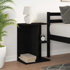 vidaXL Nachttisch Schwarz Eichen-Optik 46,5x29x61 cm Holzwerkstoff