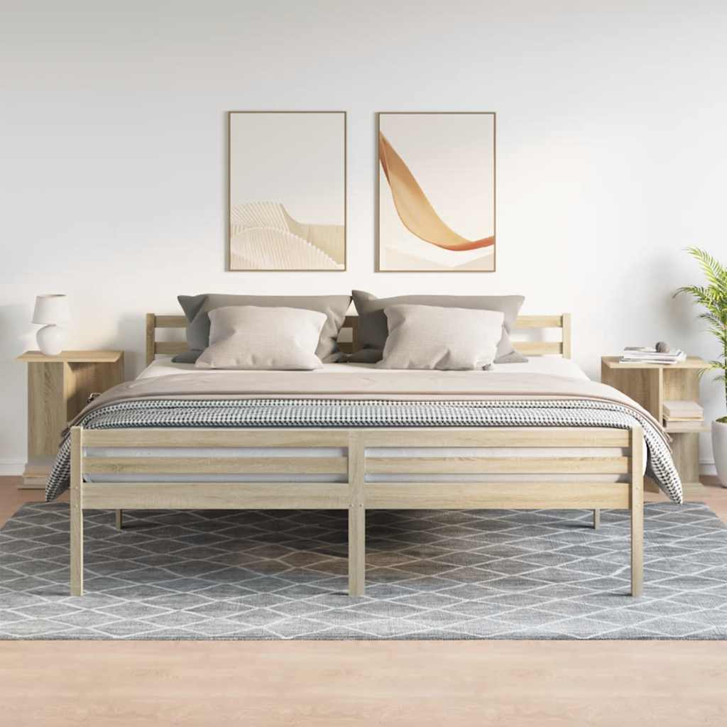 vidaXL Nachttische 2 Stk. Sonoma-Eiche 46,5x29x61 cm Holzwerkstoff