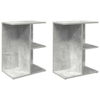 vidaXL Nachttische 2 Stk. Betongrau 46,5x29x61 cm Holzwerkstoff