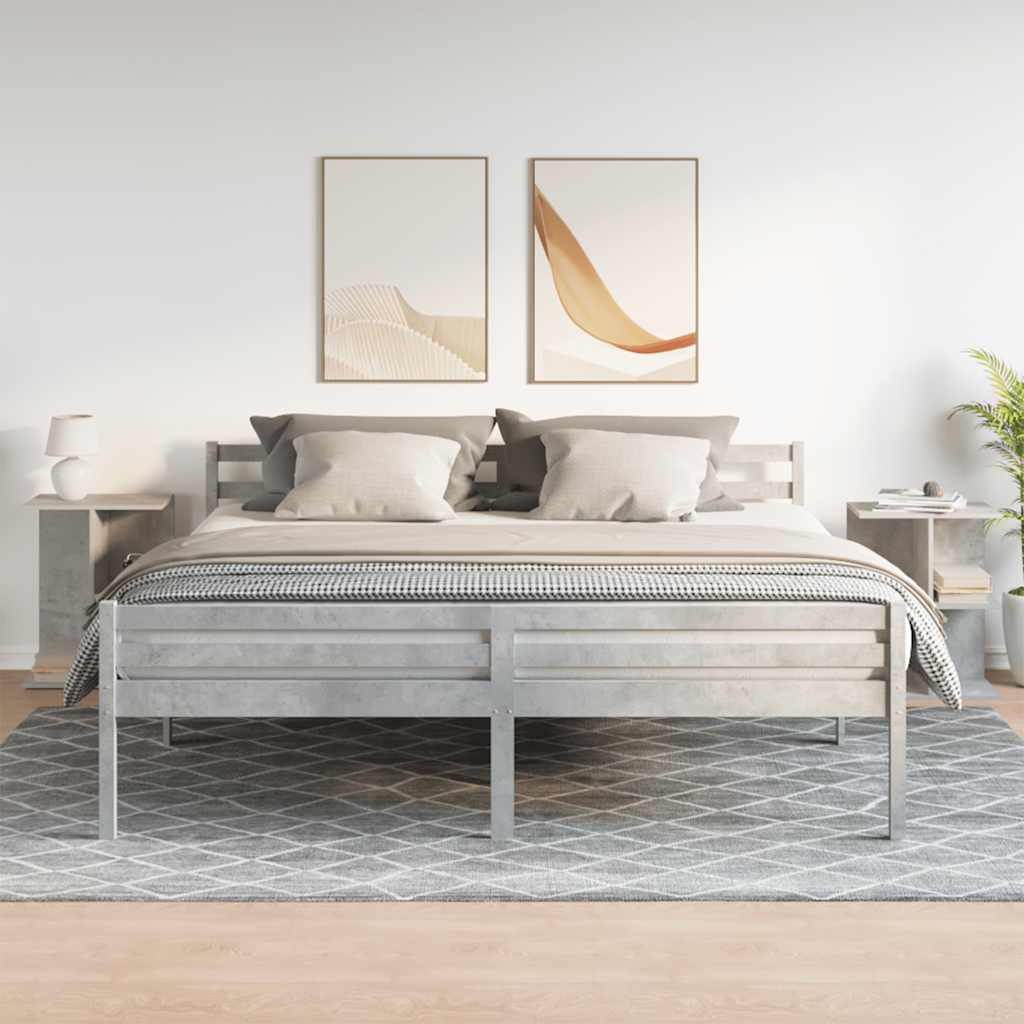 vidaXL Nachttische 2 Stk. Betongrau 46,5x29x61 cm Holzwerkstoff