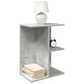 vidaXL Nachttische 2 Stk. Betongrau 46,5x29x61 cm Holzwerkstoff