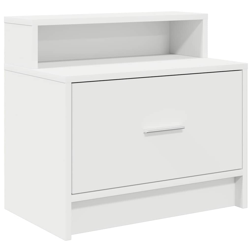 vidaXL Nachttische mit Schublade 2 Stk. Weiß 51x31x47 cm