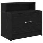 vidaXL Nachttisch mit Schublade Schwarz Eichen-Optik 51x31x47 cm