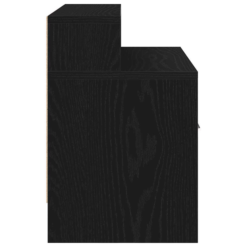 vidaXL Nachttisch mit Schublade Schwarz Eichen-Optik 51x31x47 cm