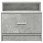 vidaXL Nachttische mit Schublade 2 Stk. Betongrau 51x31x47 cm