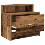 vidaXL Nachttische mit Schubladen 2 Stk. Altholz-Optik 51x31x47 cm