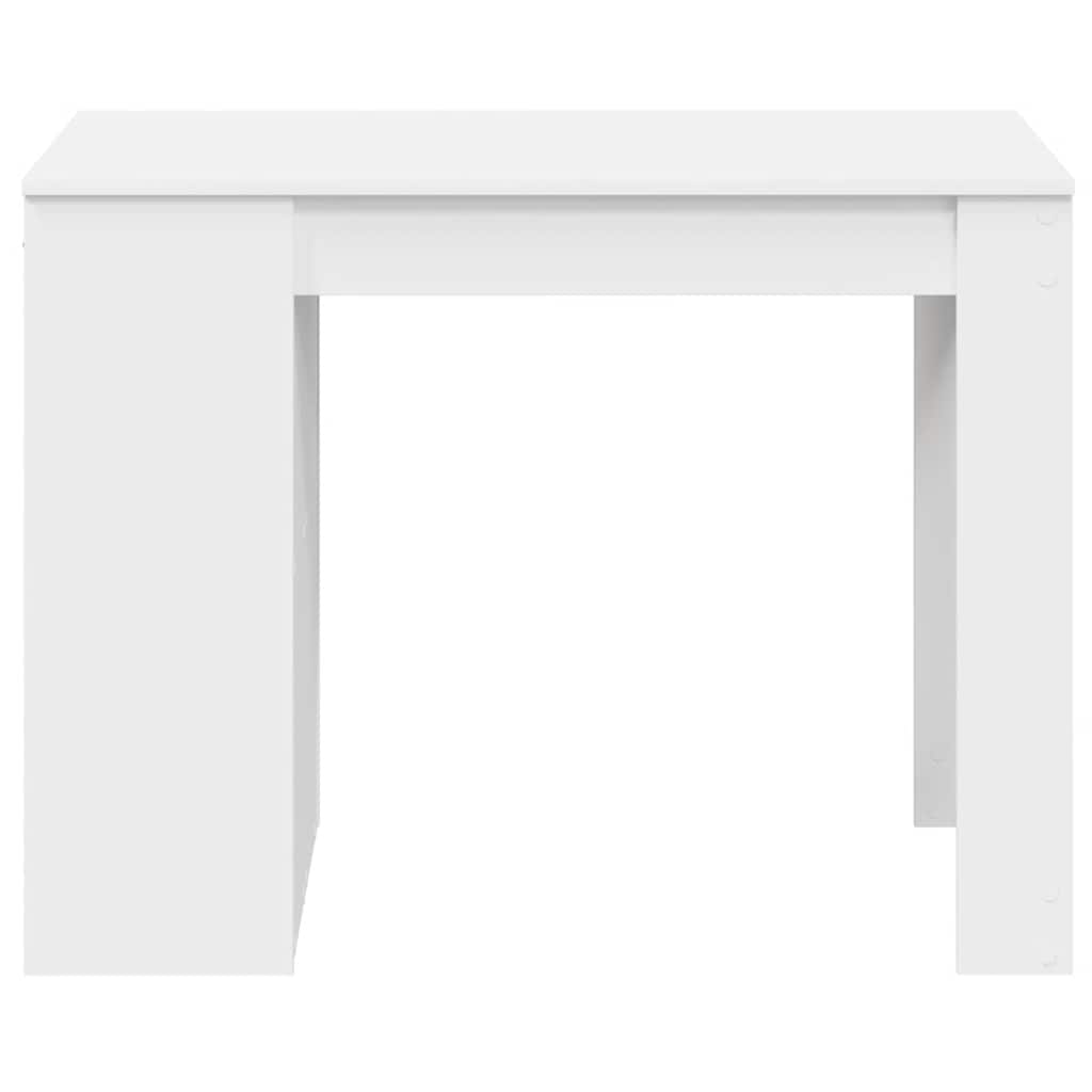 vidaXL Schreibtisch mit Schubladen und Ablage Weiß 102x62x77,5 cm