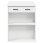 vidaXL Schreibtisch mit Schubladen und Ablage Weiß 102x62x77,5 cm