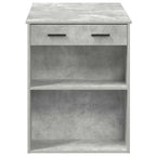 vidaXL Schreibtisch mit Schubladen und Ablage Betongrau 102x62x77,5 cm